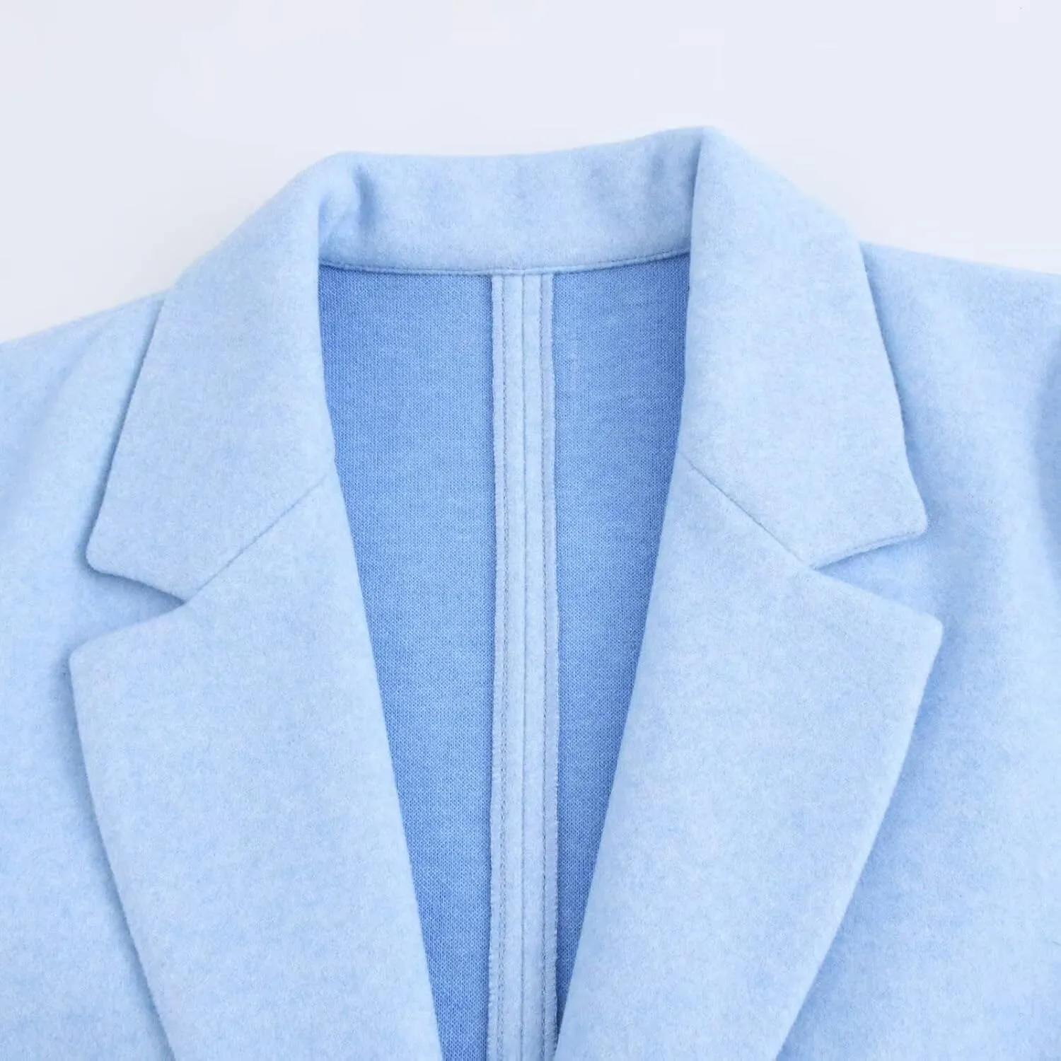 Womens Long Wool Blend Coat Notch Lapel One Button Trench Coat Midi Peacoat Outerwear Fall Winter Clothes