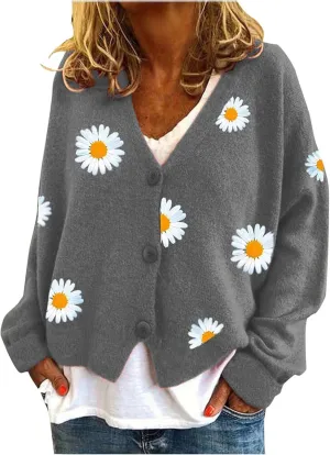 Women's O-Neck Long Sleeve Ribbed Knit Sweater Casual Sweater Warm Top Long Sweater Cardigan Vest