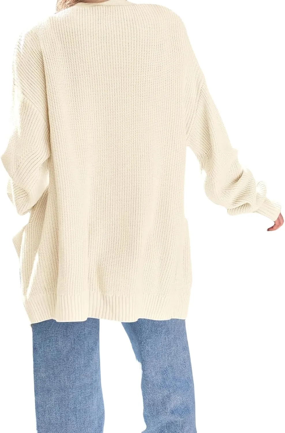 Womens Oversized Cardigans Casual Loose V Neck Cardigan Sweater Ribbed Knit Open Front Sweaters Warm Outfits