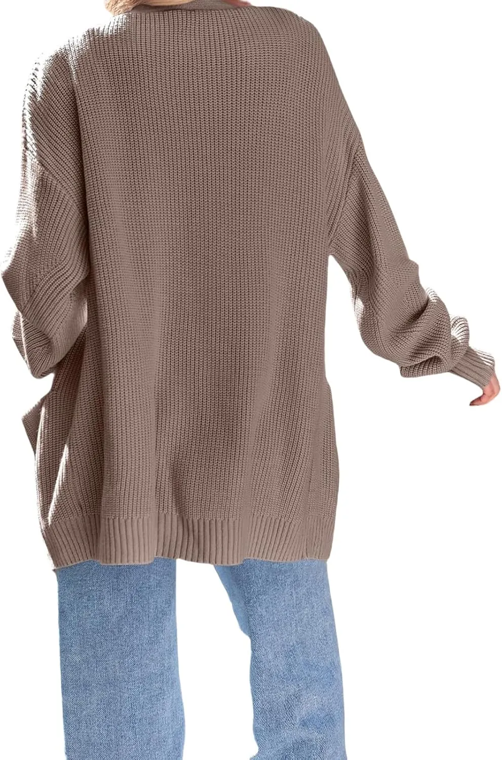 Womens Oversized Cardigans Casual Loose V Neck Cardigan Sweater Ribbed Knit Open Front Sweaters Warm Outfits
