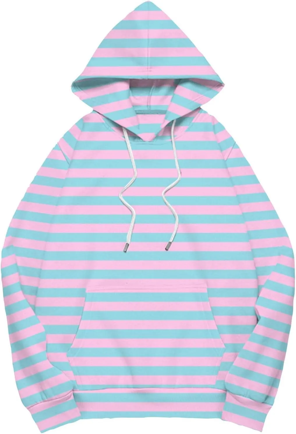 Womens Oversized Hoodies Striped Plus Size Sweatshirts Long Sleeve Sweaters Pullover 2024 Fall Clothes with Pocket