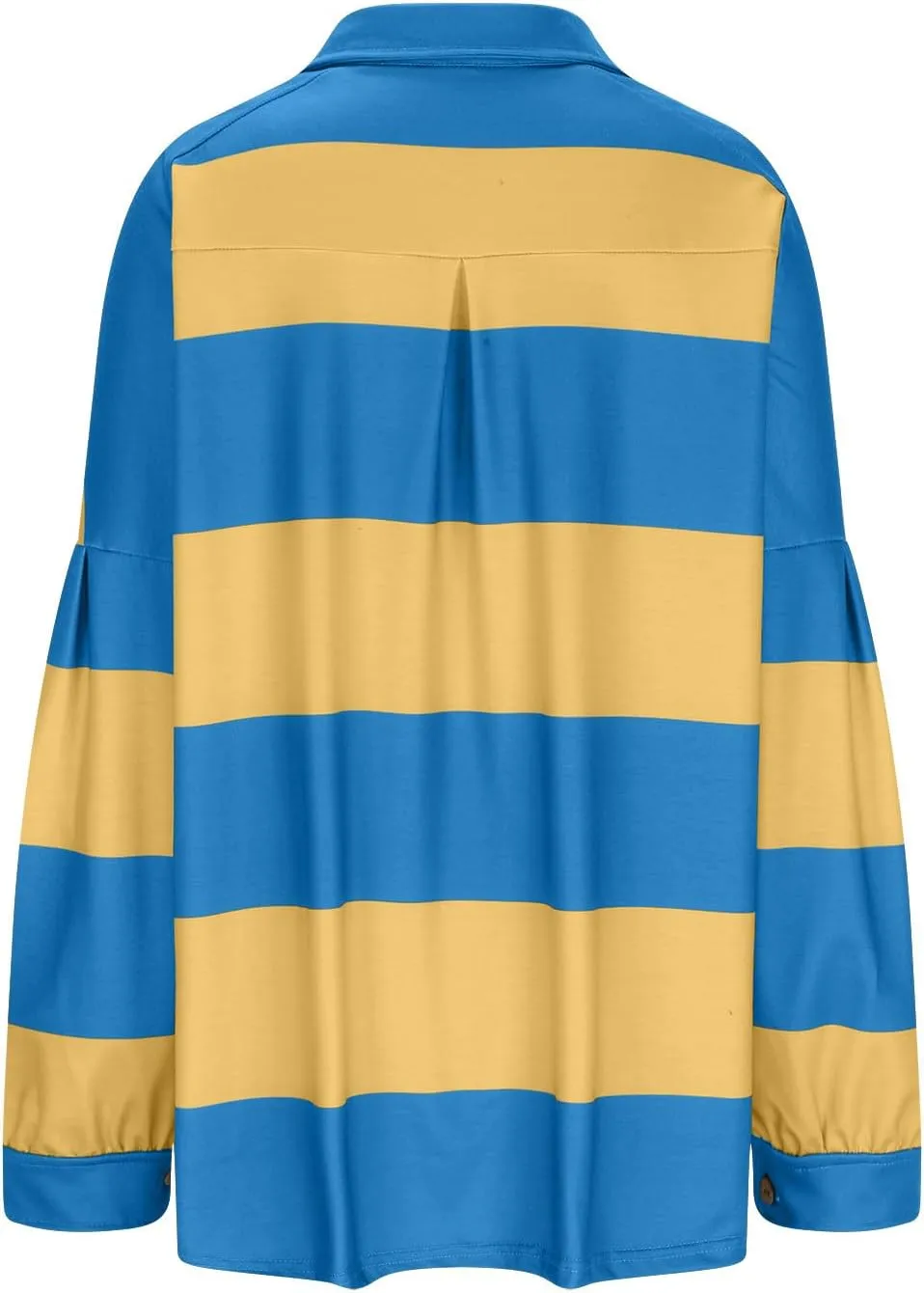 Women's Oversized Sweatshirt Button Striped Graphic Print Pullover Tops Casual Comfy Fashion Sweatshirts
