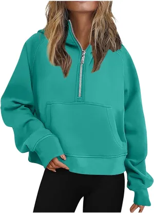 Womens Oversized Sweatshirt Half Zip Pullover Sweaters Long Sleeve Quarter Zip Hoodies Fall Fleece Y2K Clothes