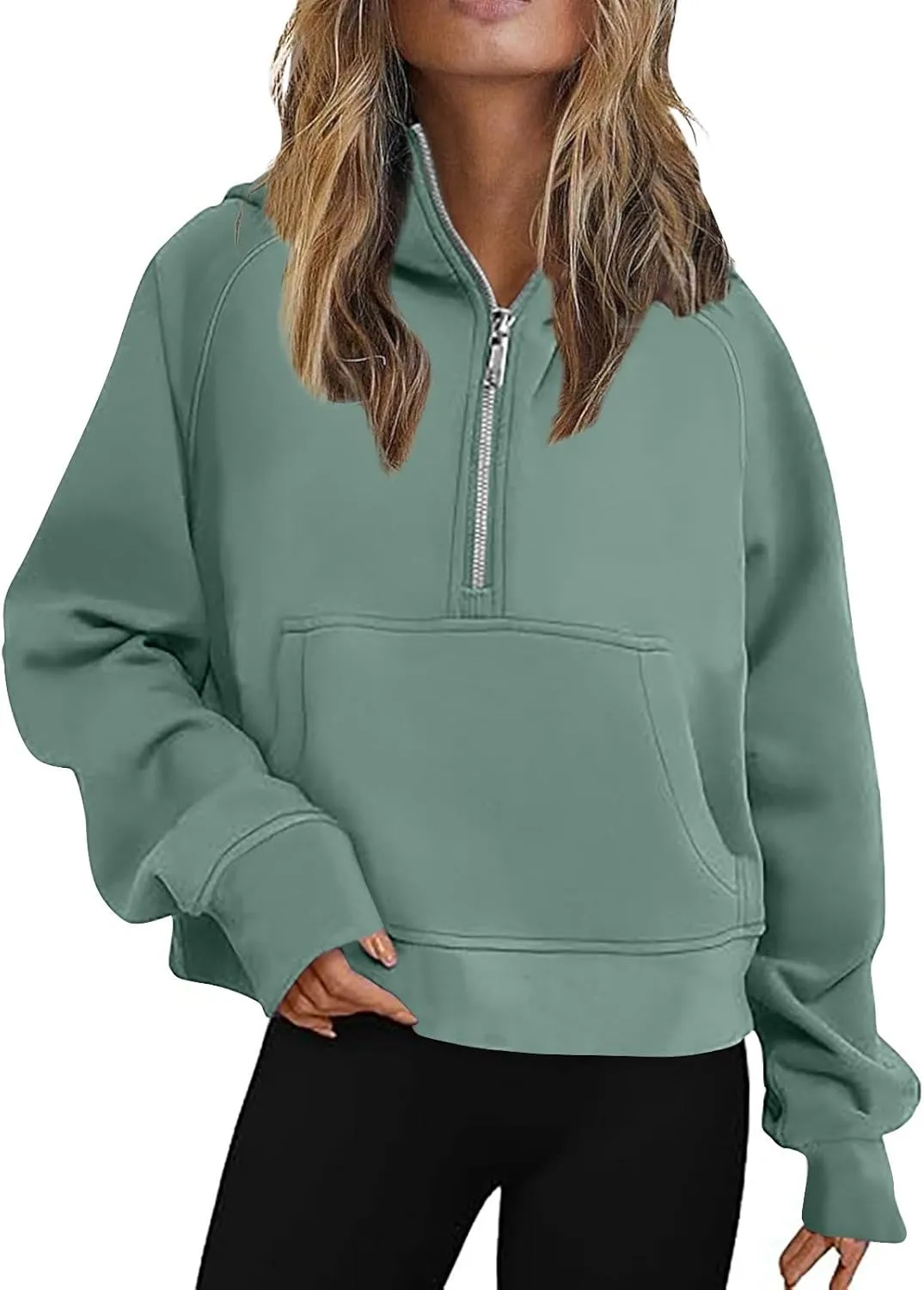 Womens Oversized Sweatshirt Half Zip Pullover Sweaters Long Sleeve Quarter Zip Hoodies Fall Fleece Y2K Clothes