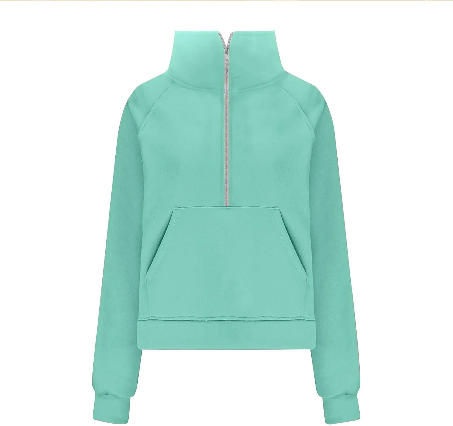 Womens Oversized Sweatshirt Half Zip Pullover Sweaters Long Sleeve Solid Color Hoodies Fall Fleece Y2K Clothes