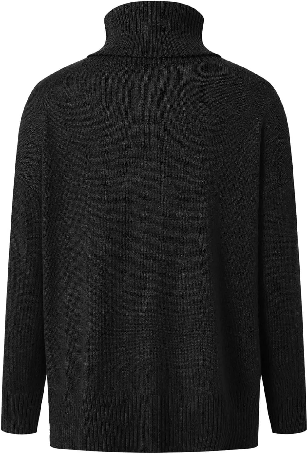 Womens Oversized Turtleneck Sweater Cable Knit Long Sleeve Pullover Lightweight Side Slit Tops Fall Outfits