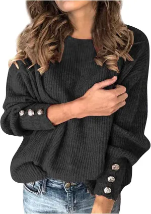 Women's Oversized Turtleneck Sweaters Chunky Pullover Sweaters Cowl Neck Long Sleeve Winter Slouchy Solid Knit Sweaters