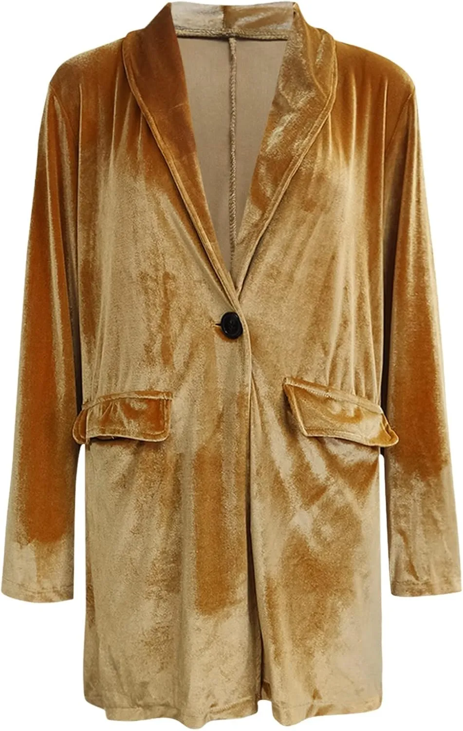 Women's Spring Coat Velvet Loose Elastic Coat Long Outwear Coats Long Casual Coat Business Work Cardigan for Women