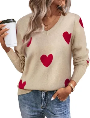 Women's Spring Sweaters 2025 Casual Thin Long Sleeve Pullover V Neck Lightweight Sweatshirts Cute Blouse Tops