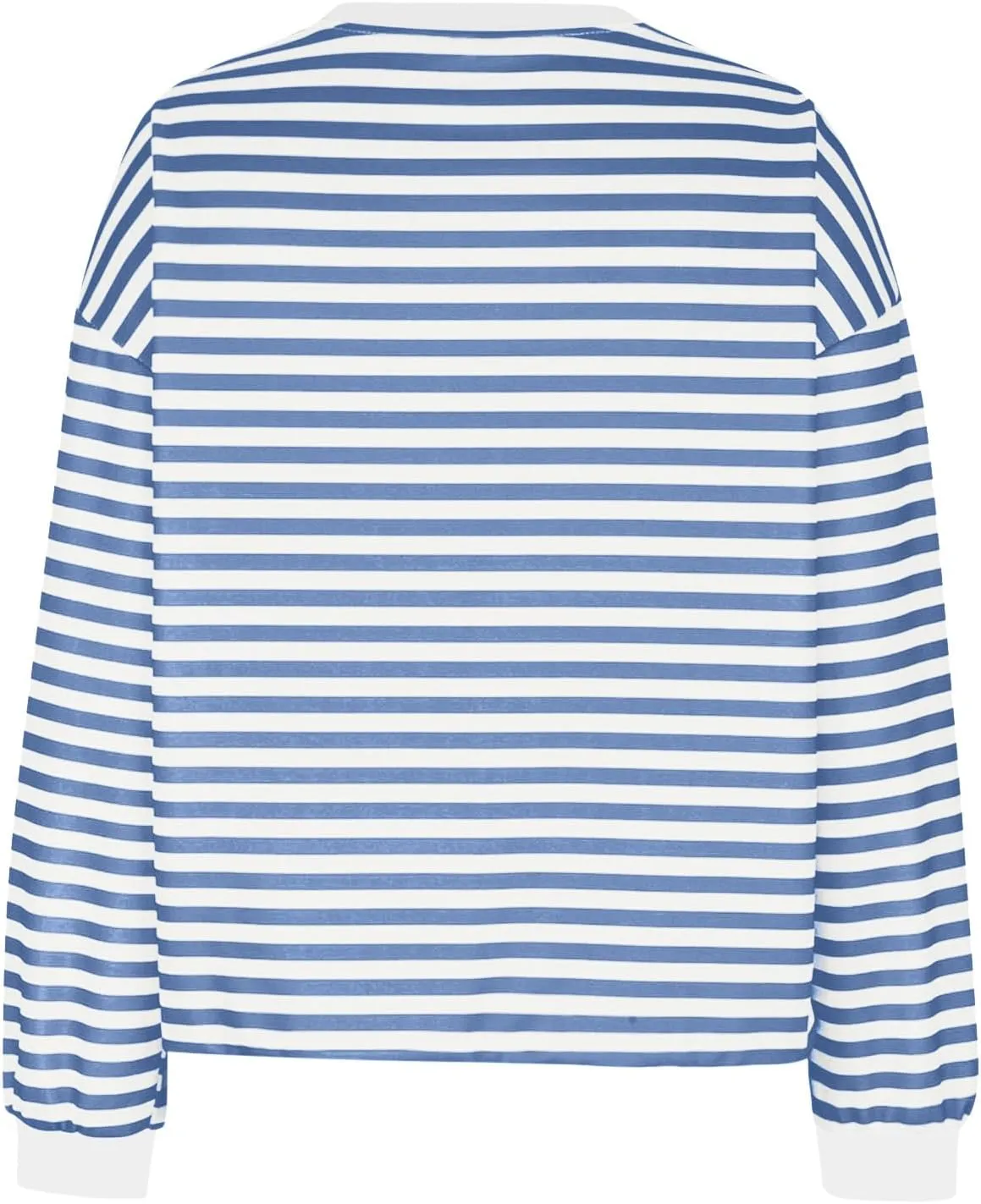 Womens Sweatshirts Crew Neck Long Sleeve Striped Colour Block Pullover Sweaters Fleece Casual Fall Trendy Clothes 2024