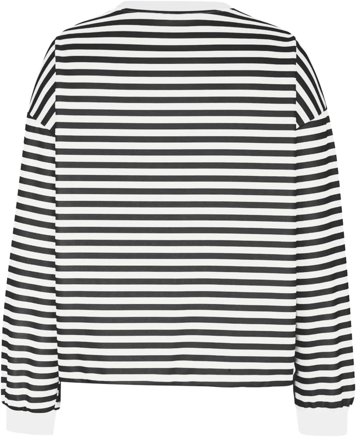 Womens Sweatshirts Crew Neck Long Sleeve Striped Colour Block Pullover Sweaters Fleece Casual Fall Trendy Clothes 2024