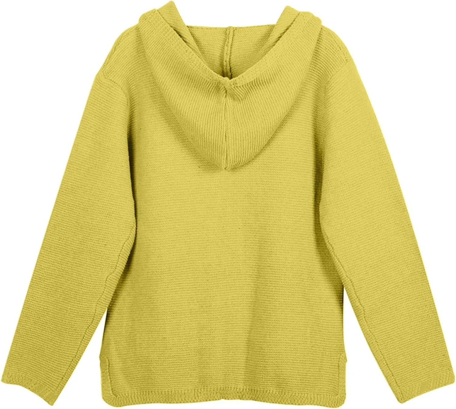 Women's Winter Button Down Soft Hoodies Cardigan Sweater Trendy Long Sleeve Solid Knitted Outwear Coat with Pocket