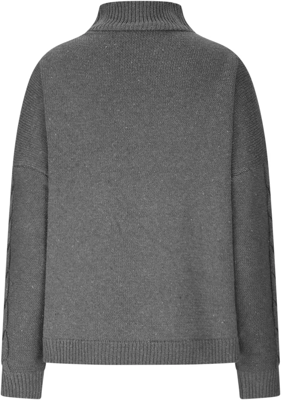 Women's Winter Warm Long Sleeve Turtleneck Oversized Sweater Trendy Casual Solid Color Loose Cable Knit Pullover Tops