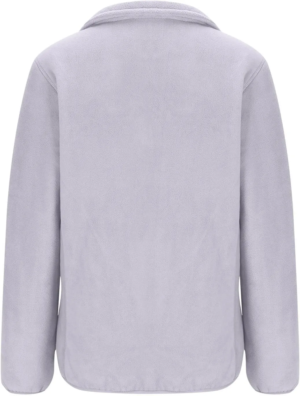 Women's Zip Up Fleece Jacket, Long Sleeve Warm Soft Polar Lightweight Coat with Pockets Fall Winter Outfits