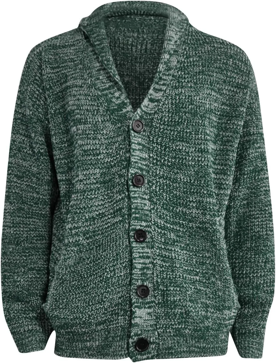 XIAXOGOOL Cardigan Mens Sweater Casual Stylish Shawl Collar Cardigan Cable Knitted Button Up Cardigan Sweaters