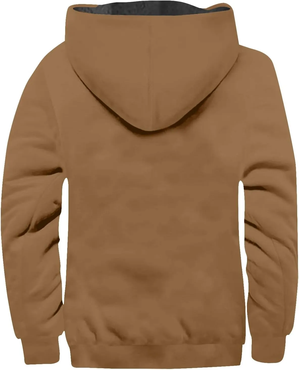 Ymosrh Men's Casual Jacket Sweatshirts Fleece Jackets Thick Sherpa Lined Winter Hoodie Coats Outwear Jacket, S-8XL