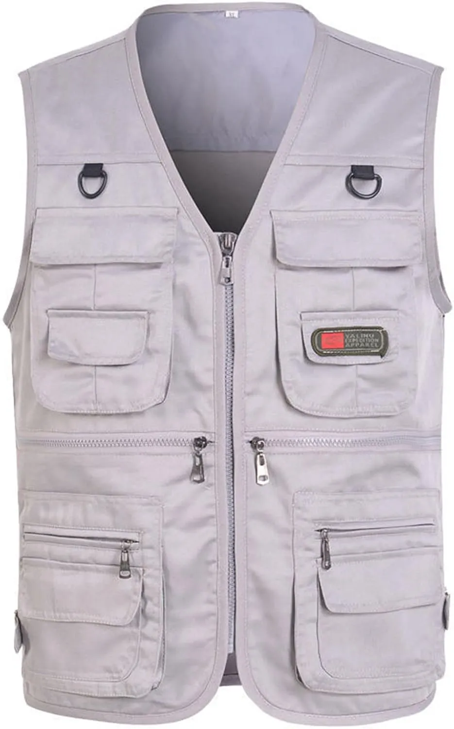 ZYXTIM Men's Utility Cargo Vest with Multi Pockets Casual Outdoor Work Safari Fishing Hunting Work Photo Vest Big&Tall